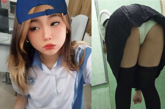 Clip sex nữ sinh mông to lộ quần lót